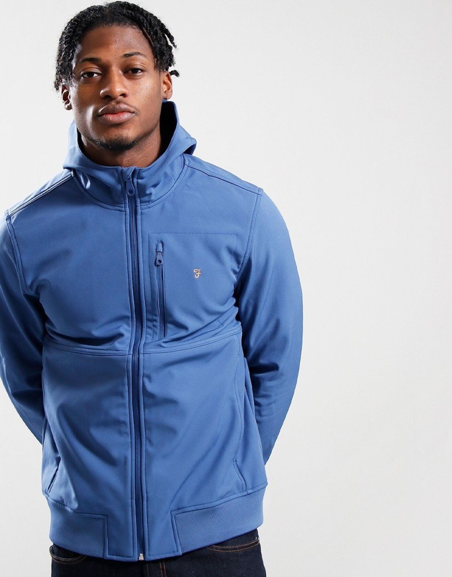 Clothing Farah Jackets & Coats | Farah Rudd Jacket Steel Blue (S)