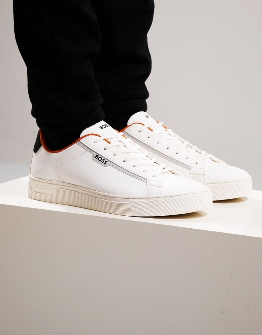 Footwear BOSS | Boss Rhys Tenn Trainers Open White (Uk7)