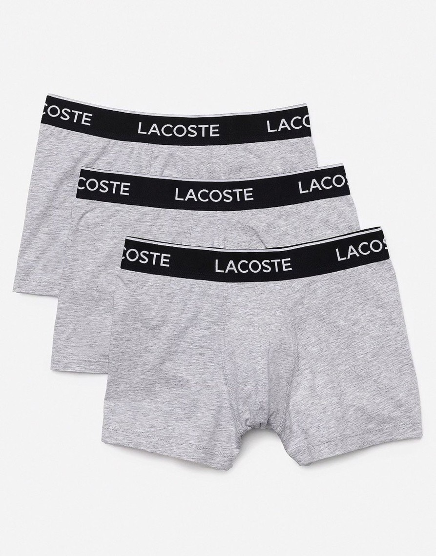 Accessories Lacoste | Lacoste 3 Pack Boxers Silver Chine (S)