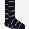 Accessories Paul Smith | Paul Smith Signature Block Stripe Sock 47 Navy (O/S)