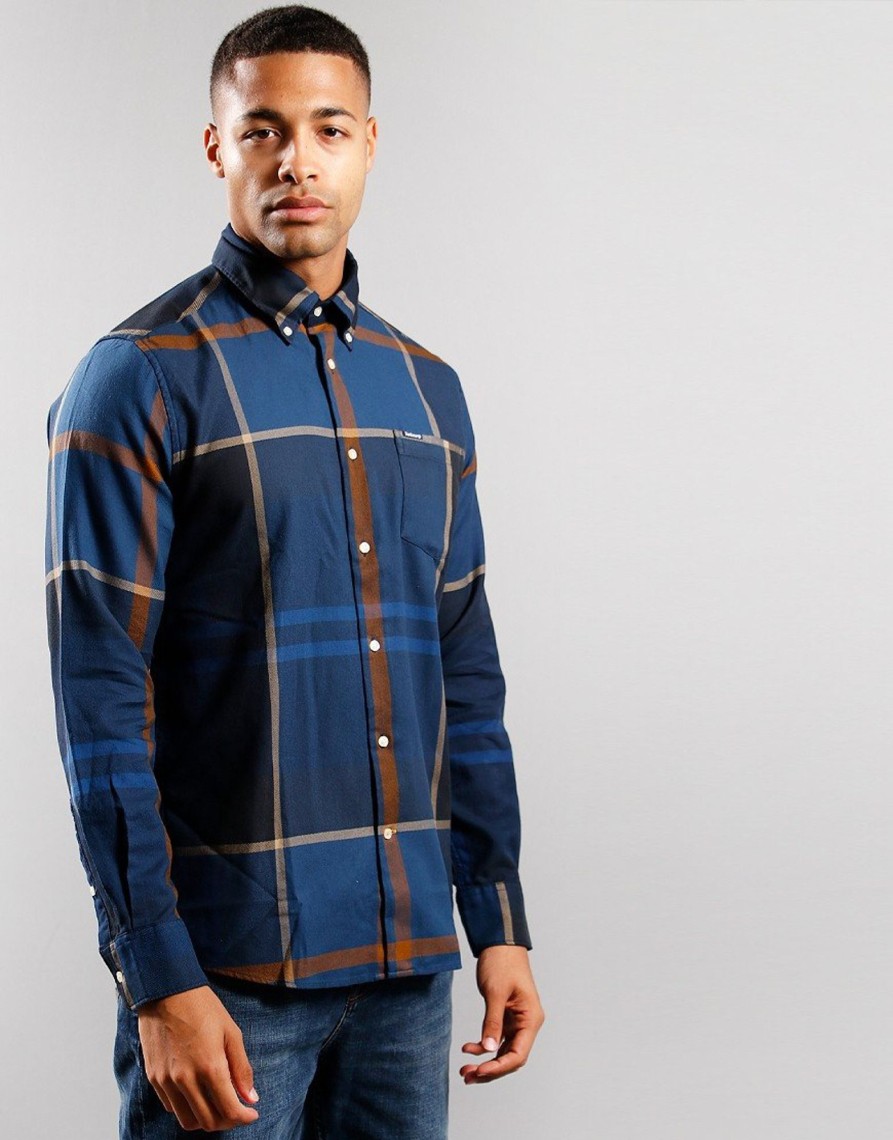 Clothing Barbour Shirts | Barbour Dunoon Long Sleeve Shirt Midnight (S)