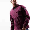 Clothing Weekend Offender Overshirts | Weekend Offender Arapu Overshirt Deep Plum (S)