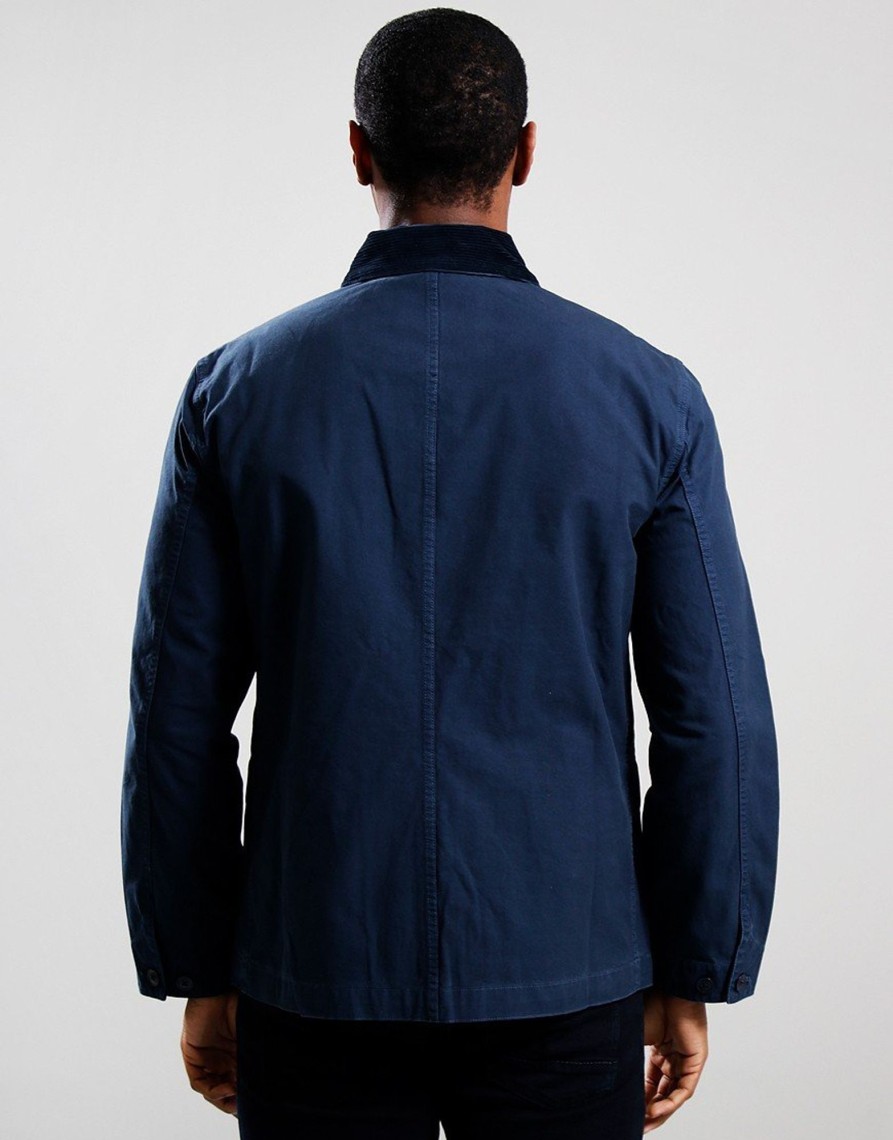 Clothing Barbour Overshirts | Barbour Chore Casual Overshirt Navy (M)