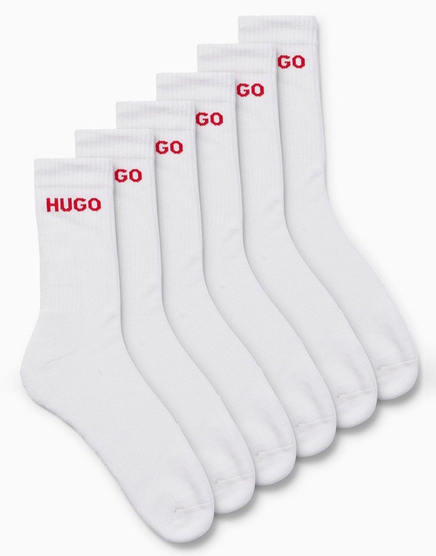 Accessories HUGO | Hugo Qs Rib Logo 6 Pack White (O/S)