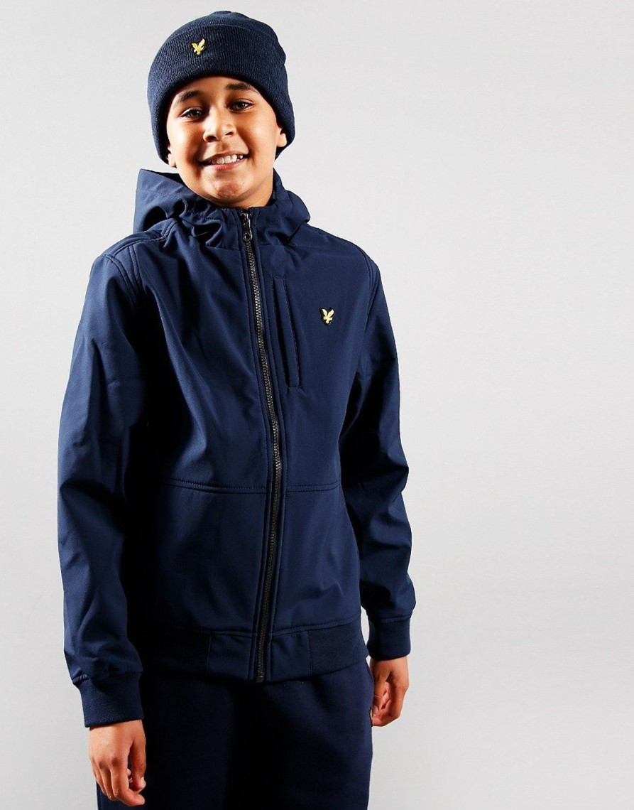 Clothing Lyle & Scott Junior Jackets & Coats | Lyle & Scott Junior Soft Shell Jacket Navy Blazer (3/4Yr)