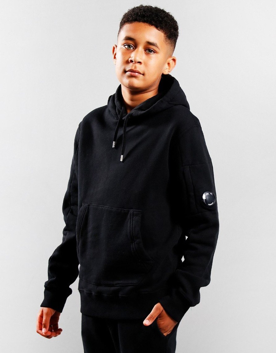 Clothing C.P. Company Undersixteen Sweats | C.P. Company Kids Arm Lens Hoodie Black (4Yr)