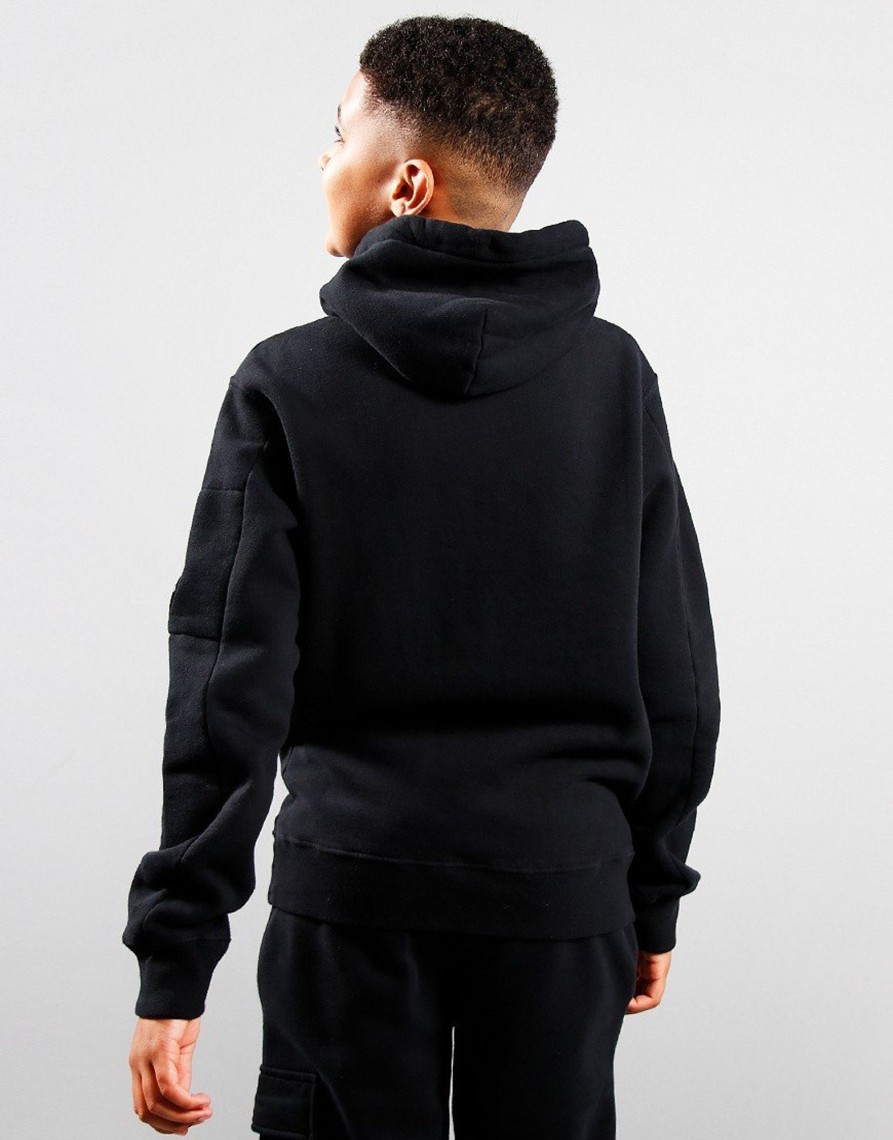 Clothing C.P. Company Undersixteen Sweats | C.P. Company Kids Arm Lens Hoodie Black (4Yr)