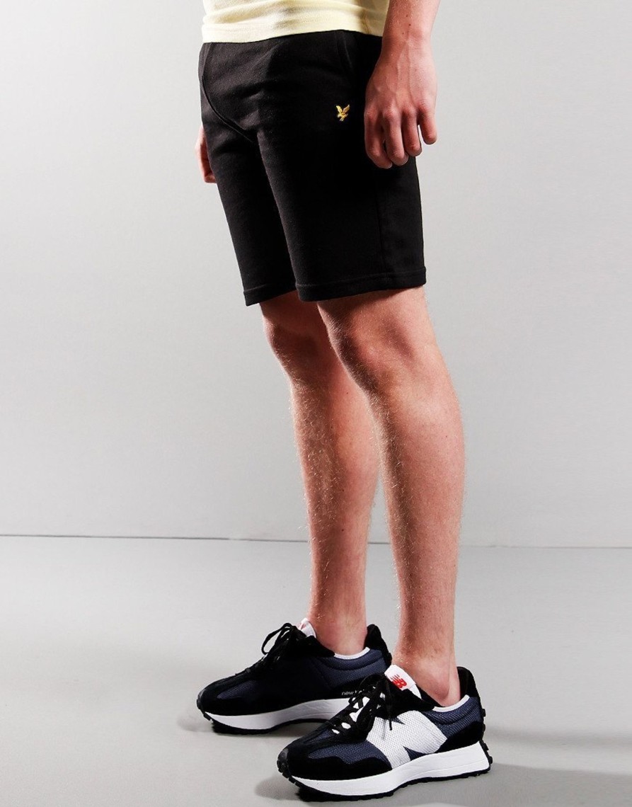 Clothing Lyle & Scott Junior Shorts | Lyle & Scott Junior Sweat Short True Black (3/4Yr)