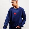 Clothing HUGO Sweats | Hugo Kids Box Logo Crew Sweat Med Blue (16Y)