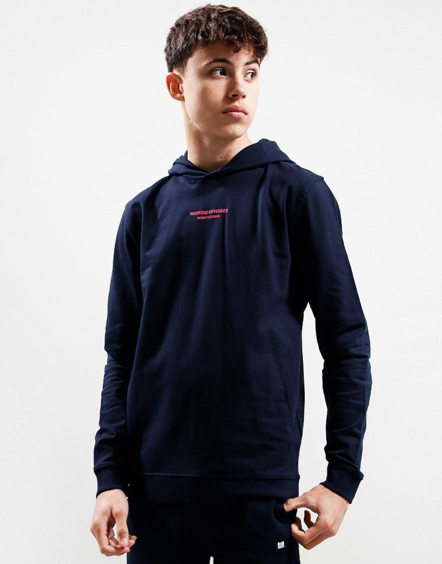 Clothing Weekend Offender Kids Sweats | Weekend Offender Kids Elvira Hoodie Navy/Pink (2Yr)