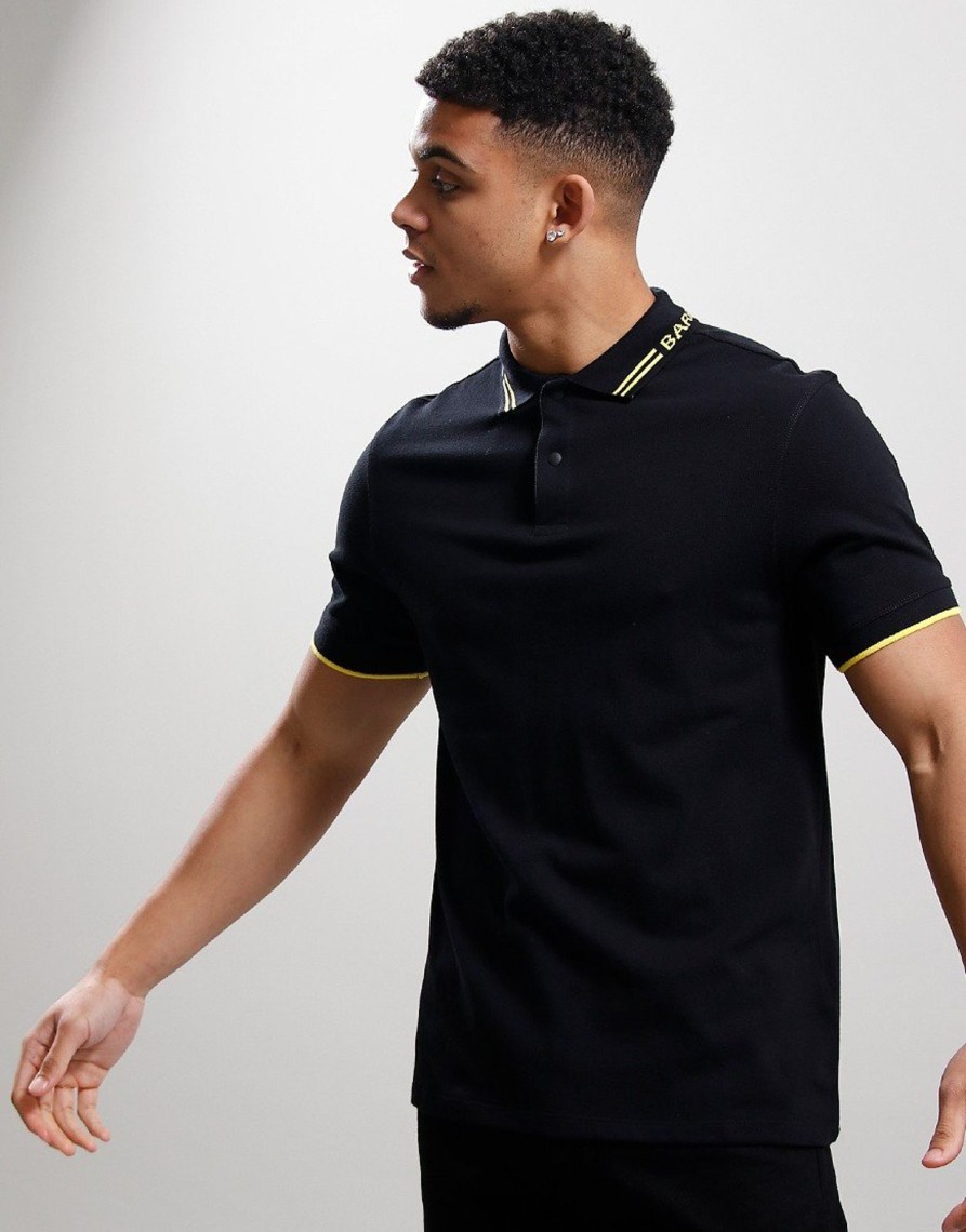 Clothing Barbour International Polo Shirts | Barbour International Bates Polo Shirt Black (S)