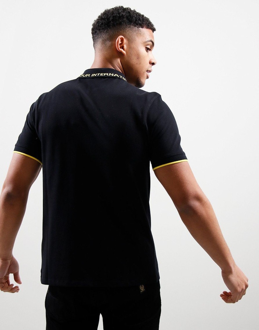 Clothing Barbour International Polo Shirts | Barbour International Bates Polo Shirt Black (S)