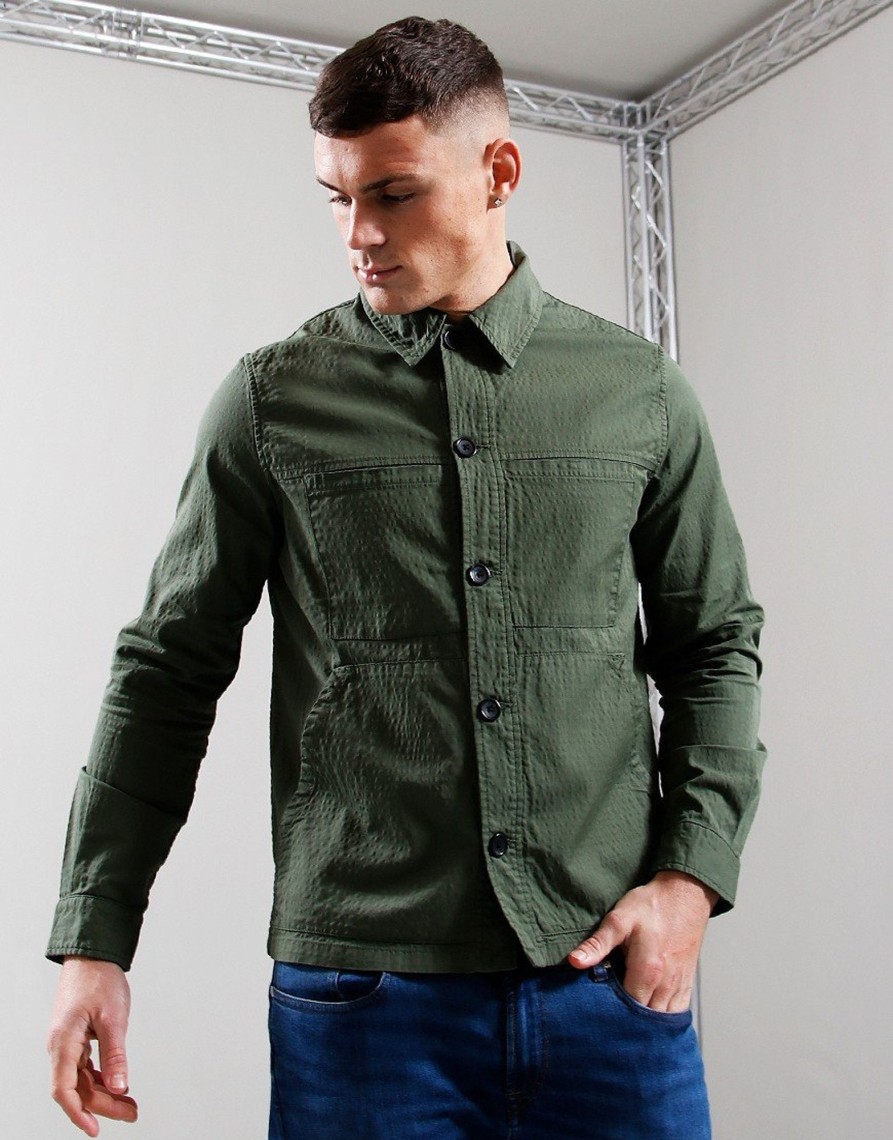 Clothing Paul Smith Overshirts | Paul Smith Long Sleeve Overshirt 38 Green (M)