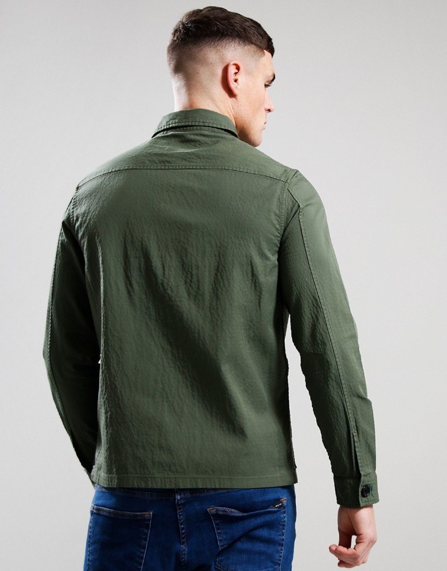 Clothing Paul Smith Overshirts | Paul Smith Long Sleeve Overshirt 38 Green (M)