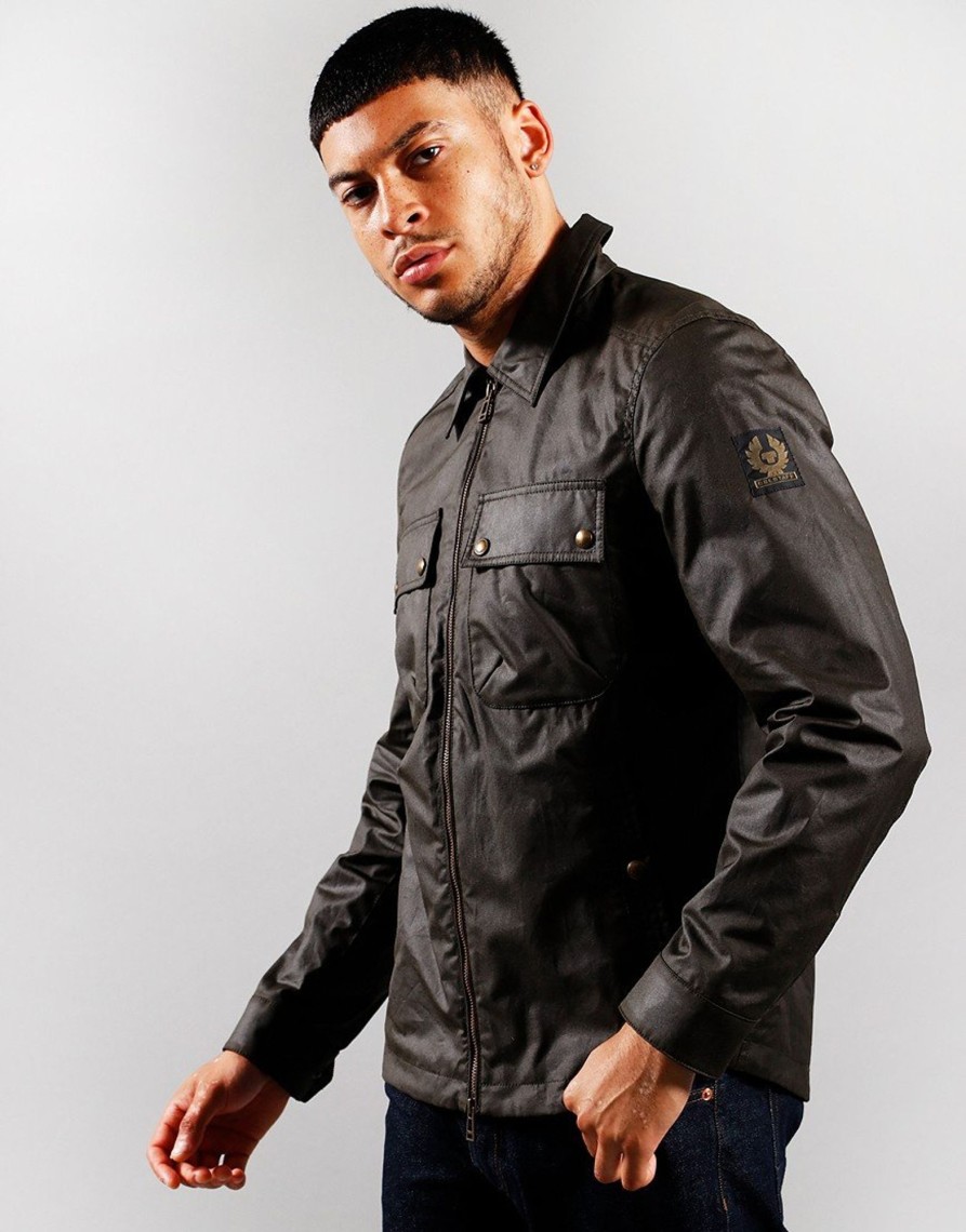 Clothing Belstaff Overshirts | Belstaff Tour Overshirt Faded Olive (S)