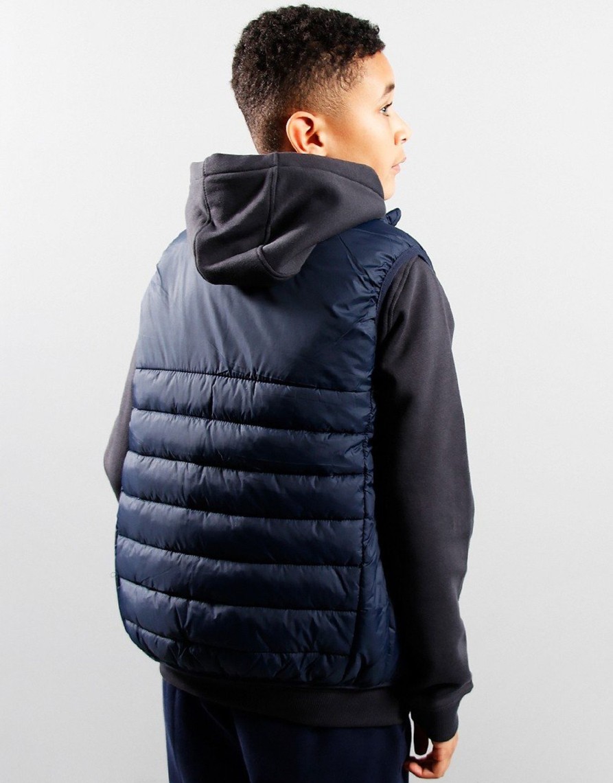 Clothing Lyle & Scott Junior Gilets | Lyle & Scott Junior Light Weight Panel Gilet Navy Blazer (3/4Yr)