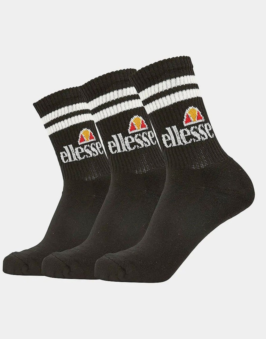 Accessories Ellesse | Ellesse Pullo 3 Pack Socks Black (M)