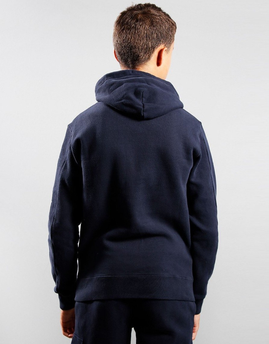 Clothing C.P. Company Undersixteen Sweats | C.P. Company Kids Arm Lens Hoodie Total Eclipse (4Yr)