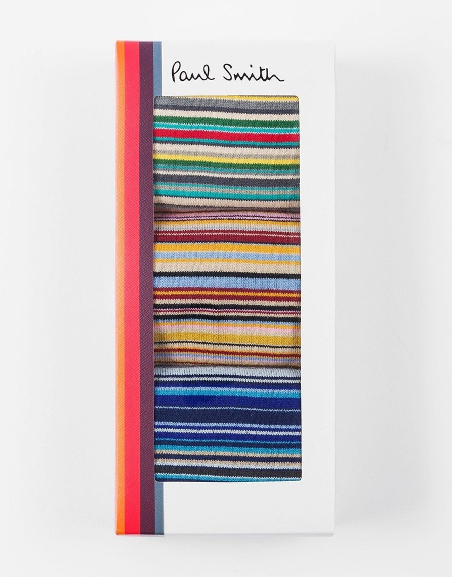 Accessories Paul Smith | Paul Smith 3 Pack Signature Socks 1A Mixed (O/S)