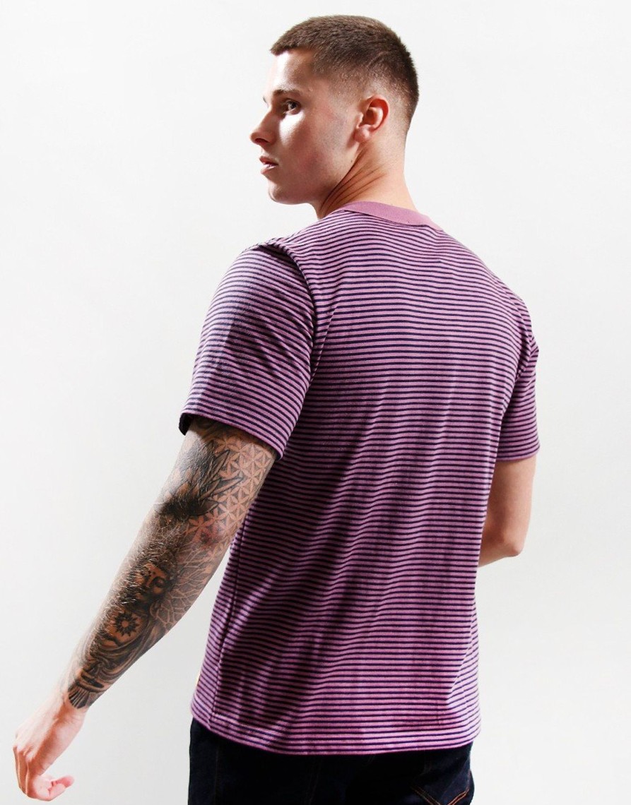 Clothing Armor Lux T-Shirts | Armor-Lux Stripe T-Shirt Purple/Marine (M)