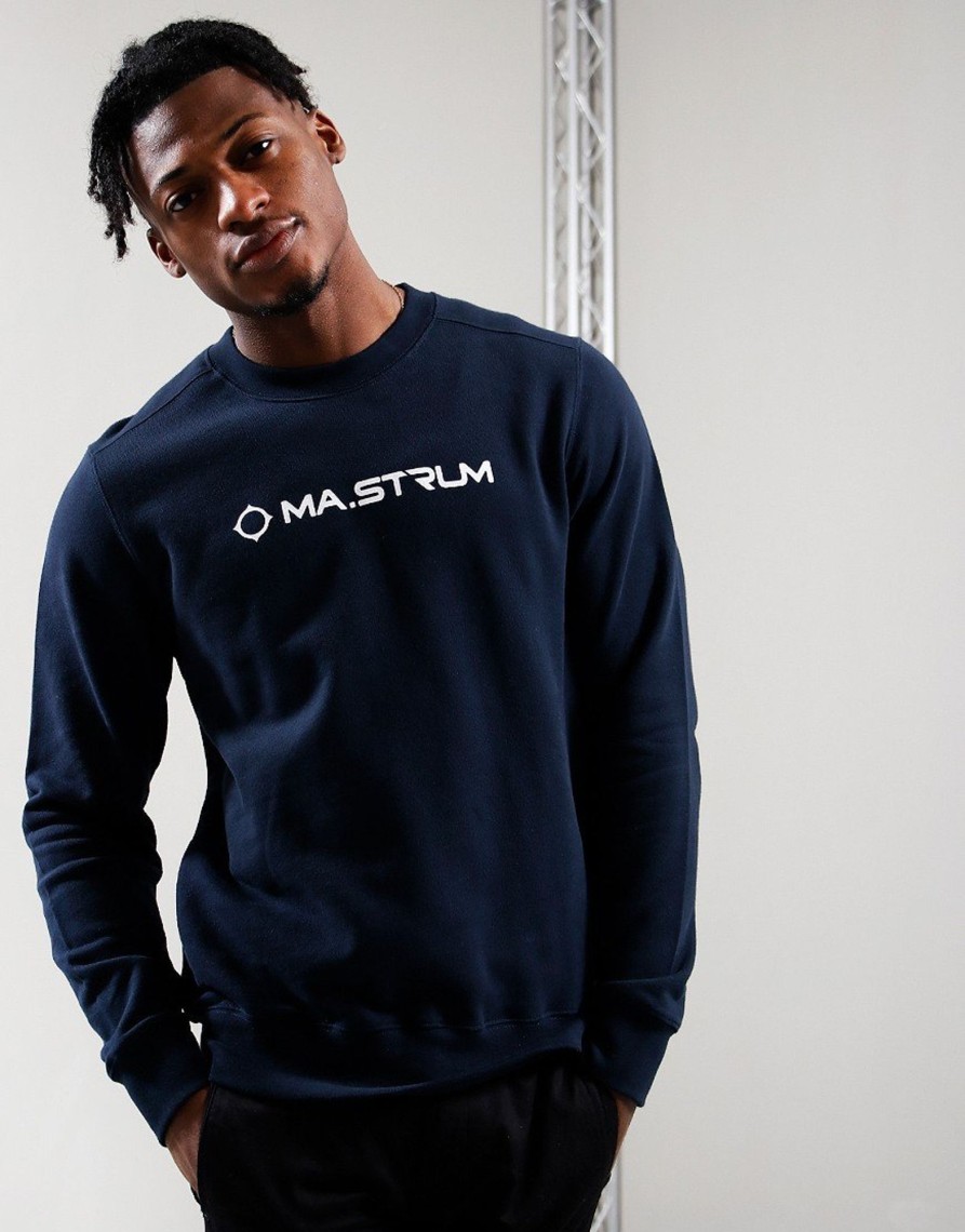 Clothing MA.Strum Sweats | Ma.Strum Chest Logo Crew Sweat Ink Navy (S)