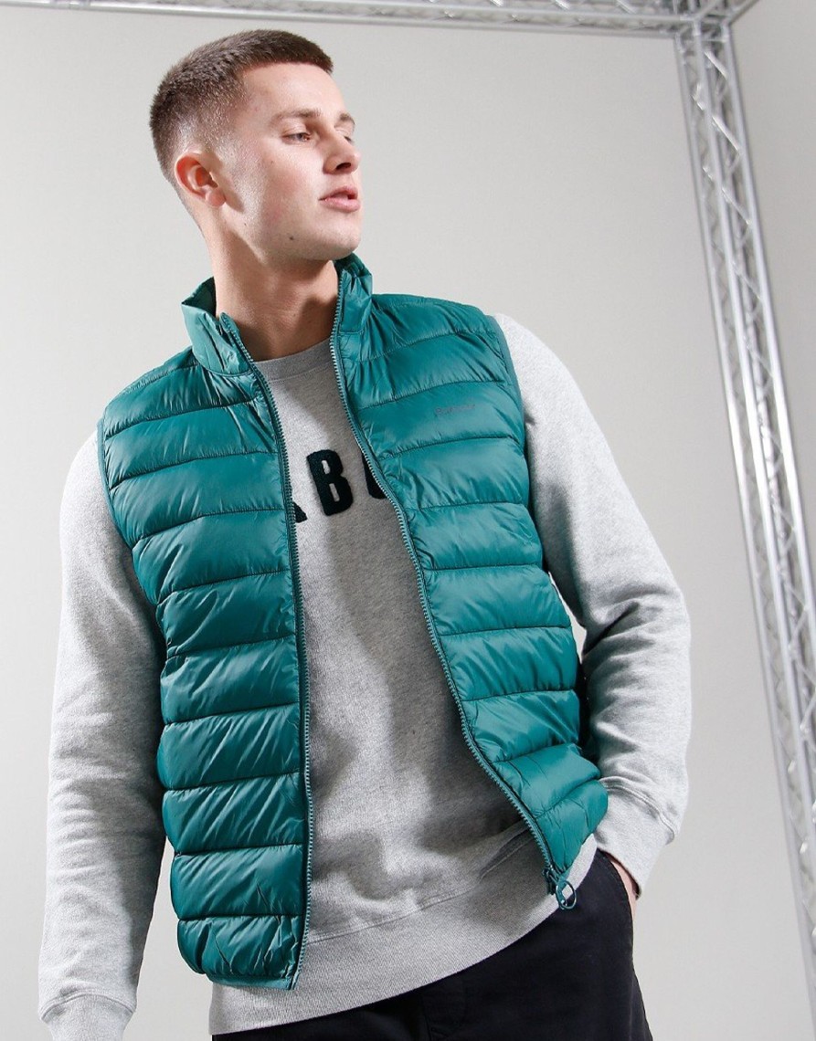 Clothing Barbour Gilets | Barbour Bretby Gilet Washed Green (S)