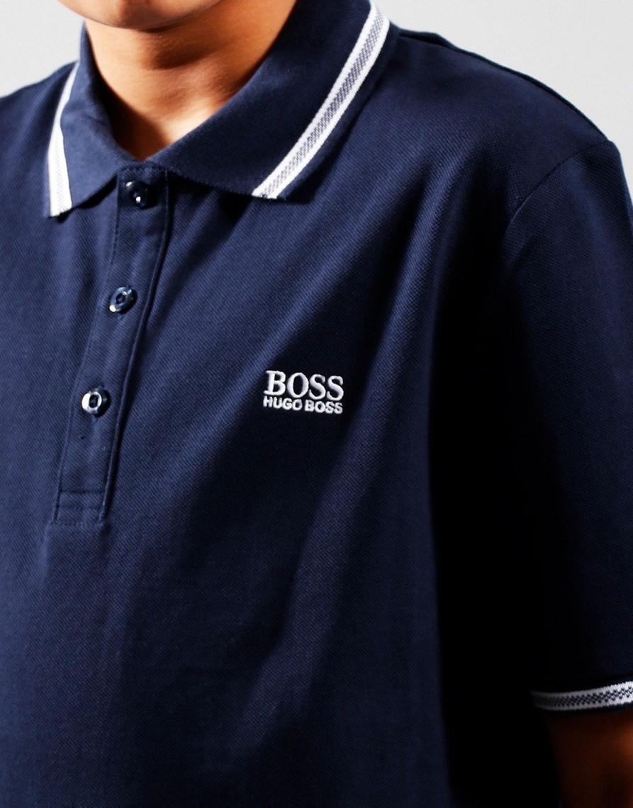 Clothing BOSS Kids Polo Shirts | Boss Kids Cotton Pique Polo Shirt Navy (4Yr)